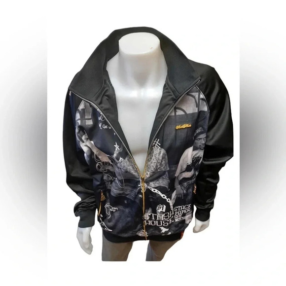 Stash House  Vintage Black Grey Zip Ip Jacket Size XL - Picture 2 of 14